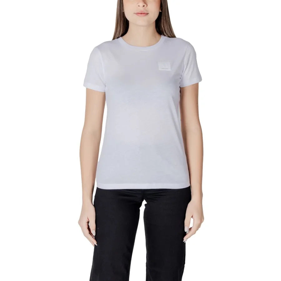 Armani Exchange White Cotton T-Shirt
