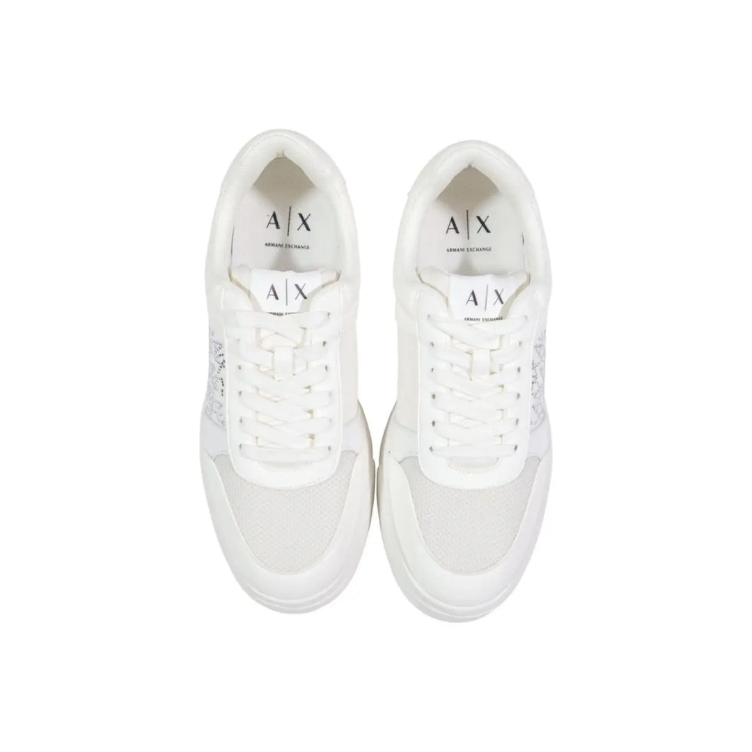 Armani Exchange White Polyamide Athletic Sneakers