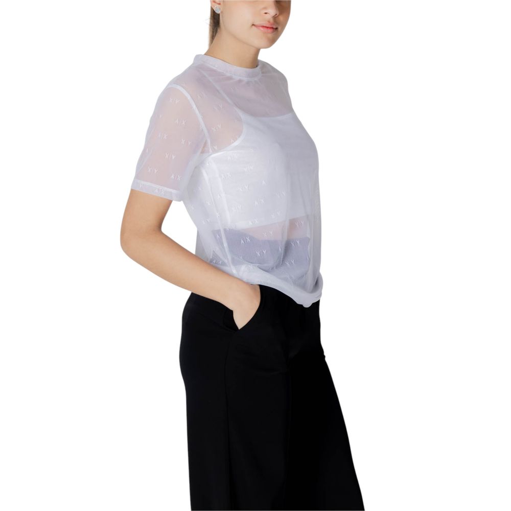 Armani Exchange - White Polyamide T-Shirt