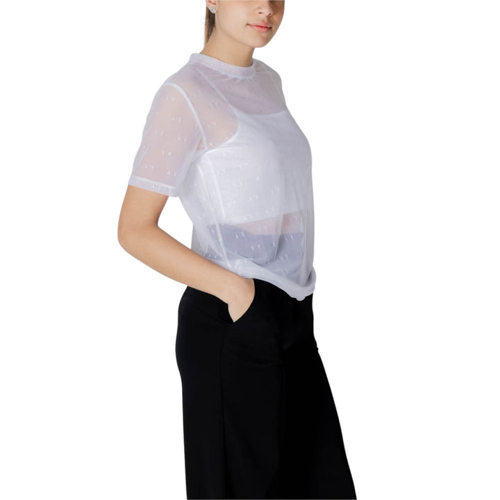 Armani Exchange - White Polyamide T-Shirt