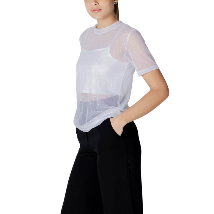 Armani Exchange - White Polyamide T-Shirt