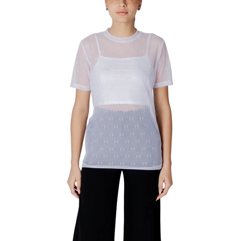 Armani Exchange - White Polyamide T-Shirt