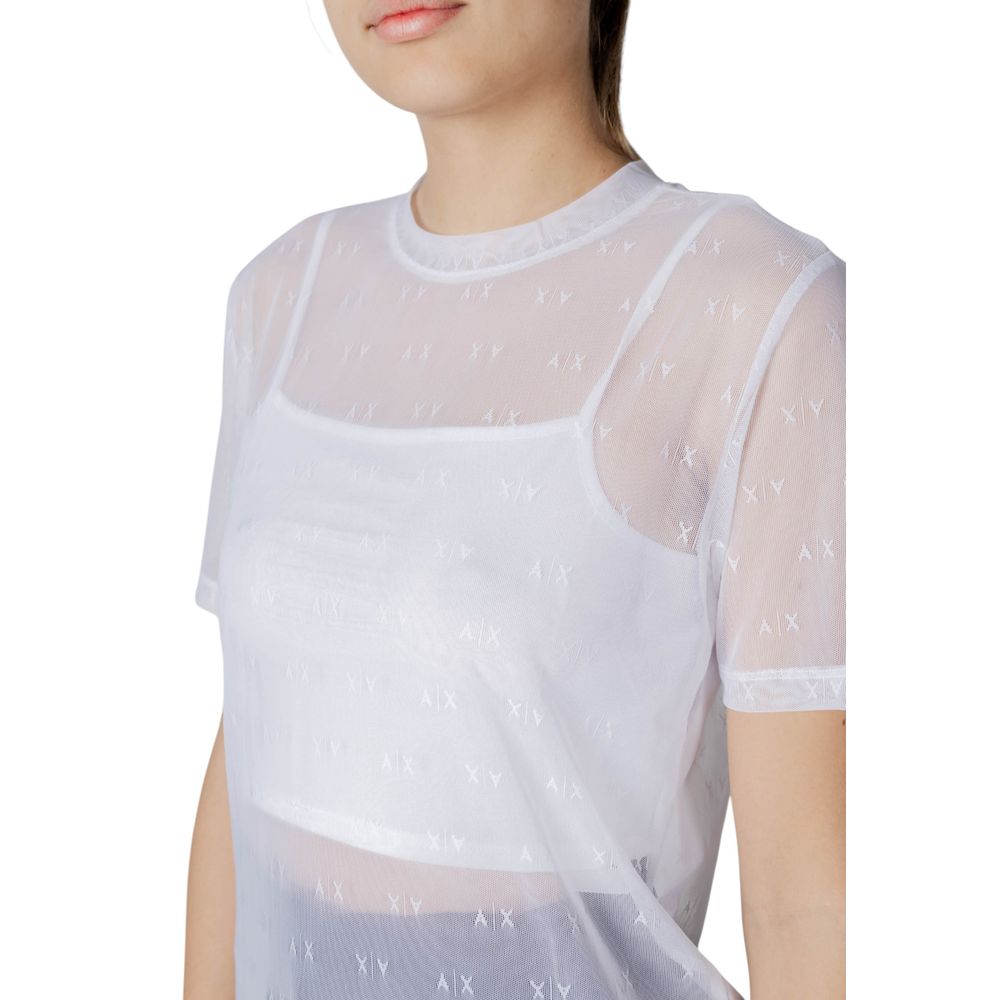 Armani Exchange - White Polyamide T-Shirt