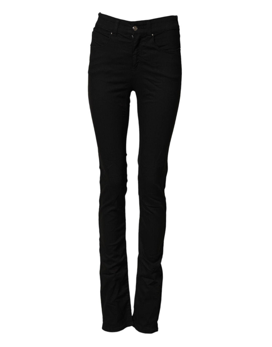 Armani Jeans Black Mid Waist Cotton Stretch Skinny Denim