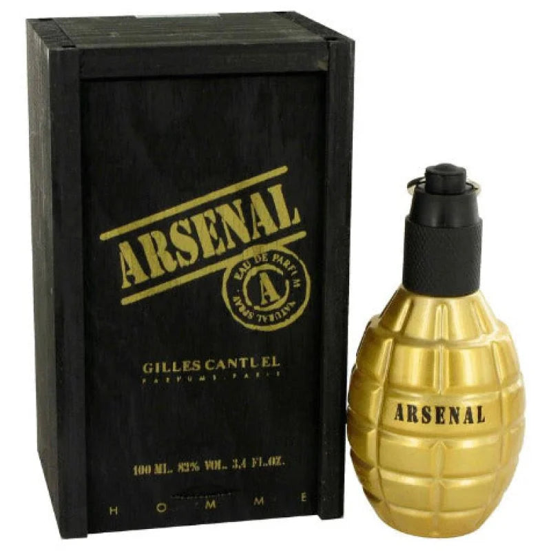 Arsenal Gold Eau Invigorating Blend of Citrus and Woody Notes Men’s Cologne Gilles Cantuel