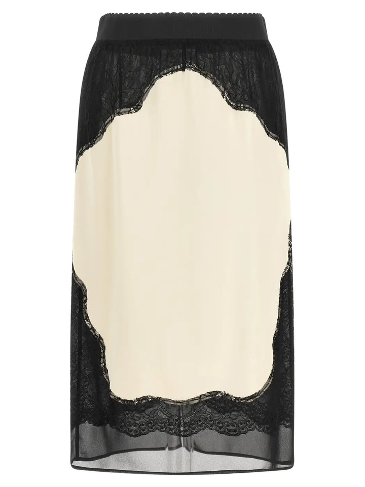 The Attico Bicolor Viscose Midi Skirt