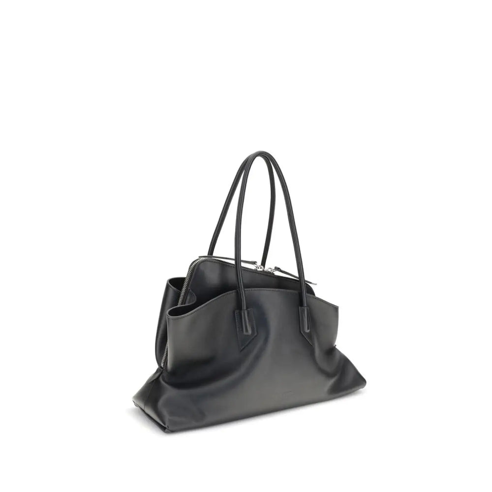 The Attico Black Calf Leather Bos Taurus Shoulder Bag