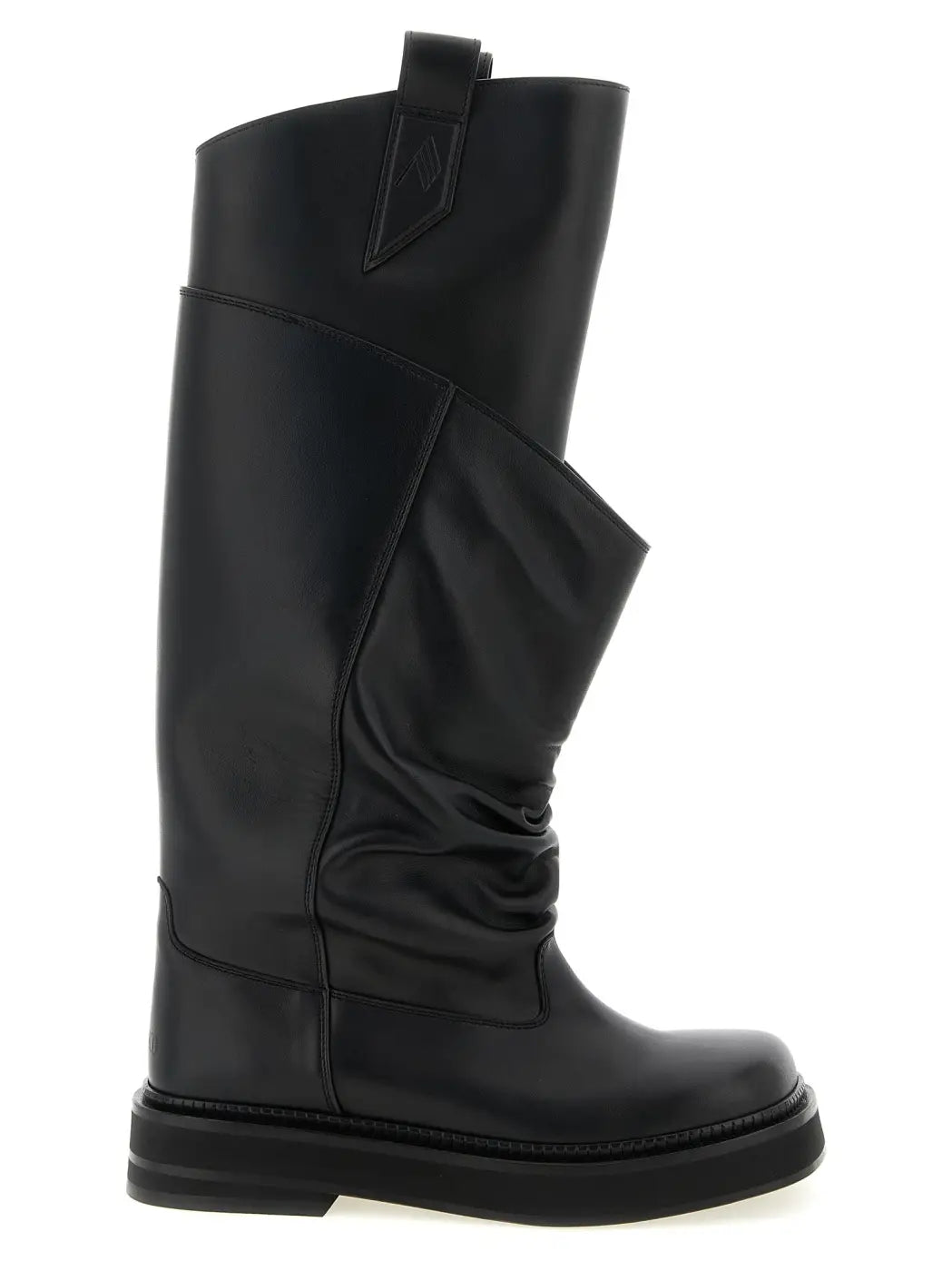 The Attico Black Calfskin Over Knee