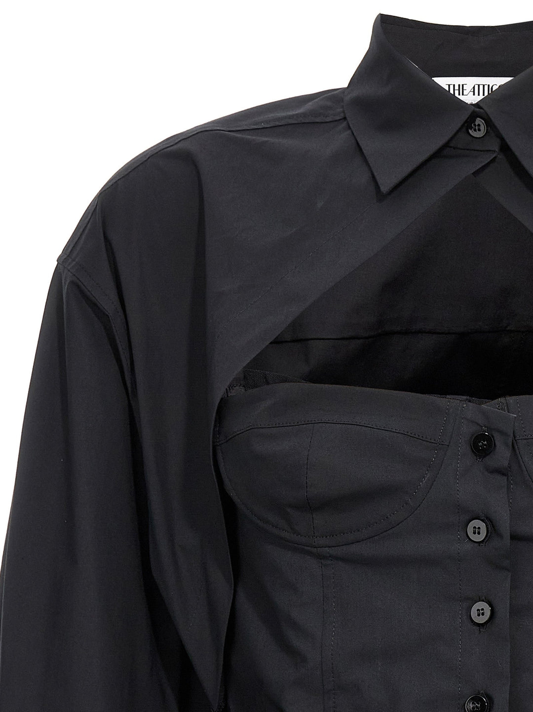 The Attico - Women’s Black Cotton Blouse