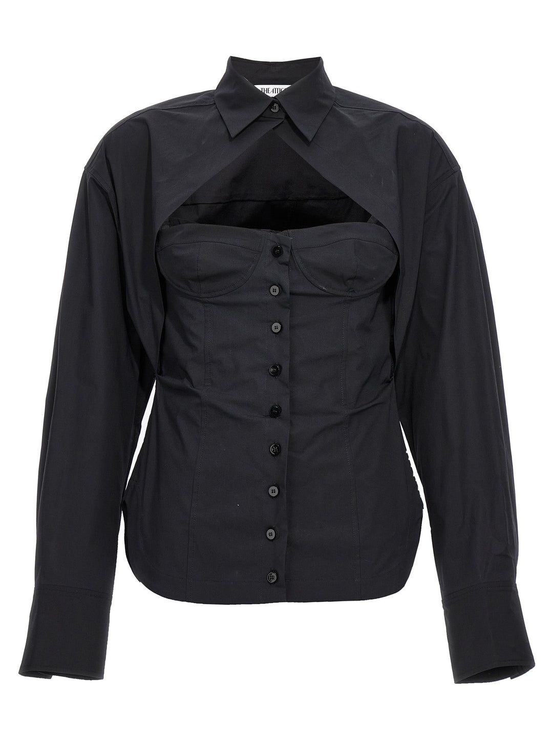 The Attico - Women’s Black Cotton Blouse