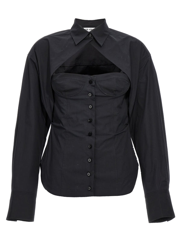 The Attico - Women’s Black Cotton Blouse