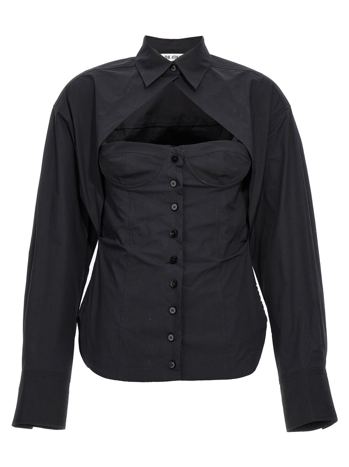 The Attico - Women’s Black Cotton Blouse