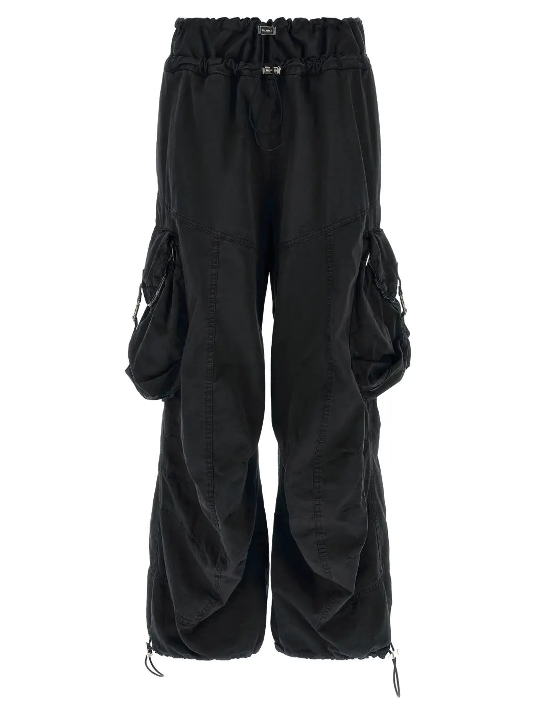 The Attico Black Cotton Cargo Pants