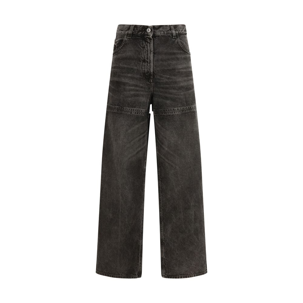 The Attico Black Cotton High-waisted Jean