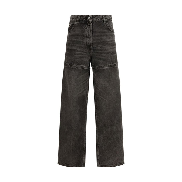 The Attico Black Cotton High-waisted Jean