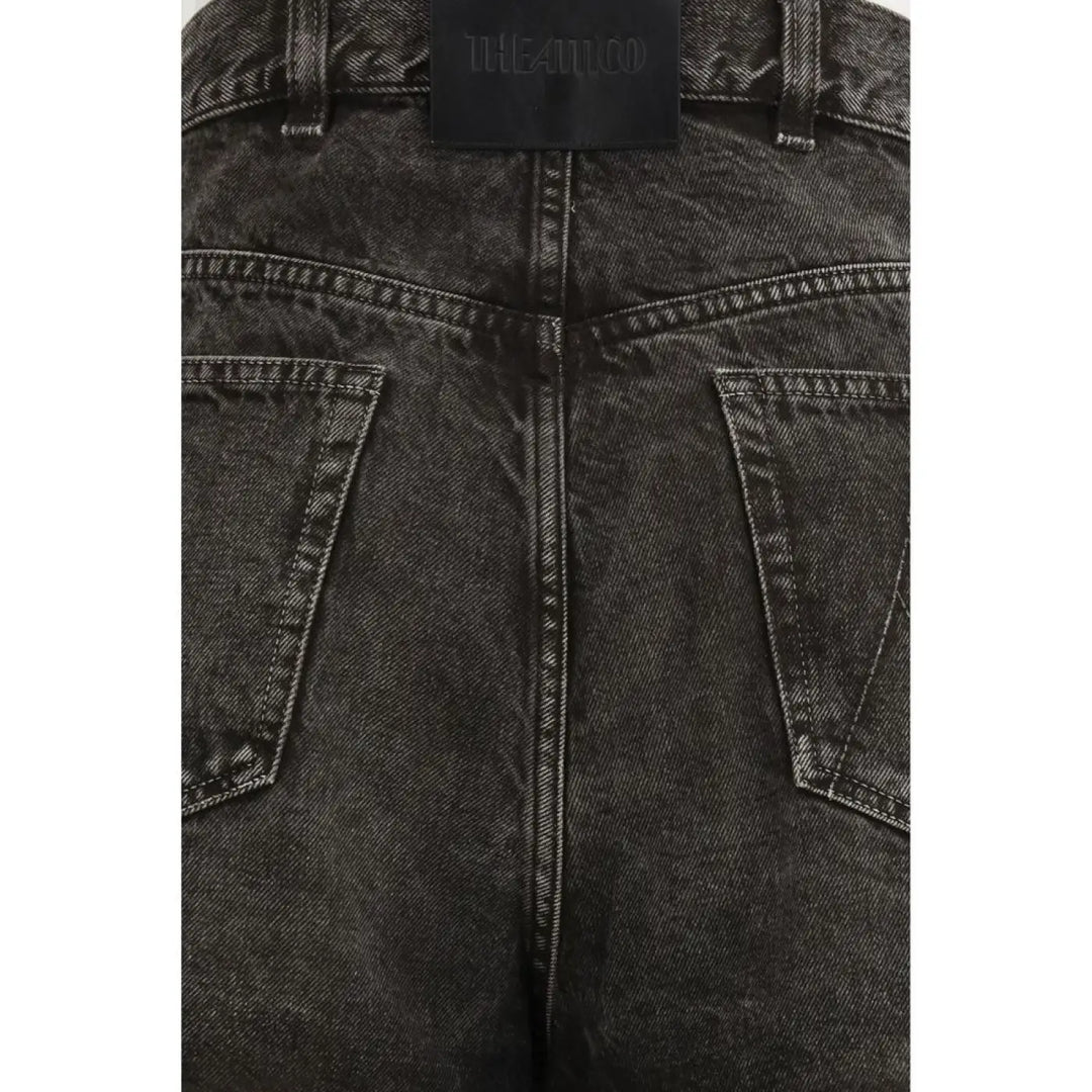 The Attico Black Cotton High-Waisted Jean