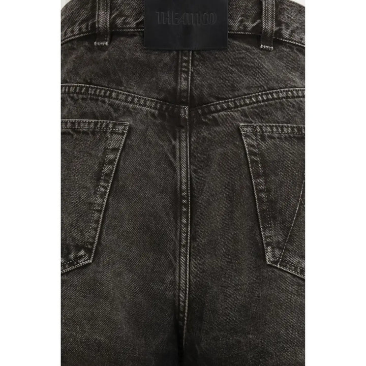 The Attico Black Cotton High-Waisted Jean