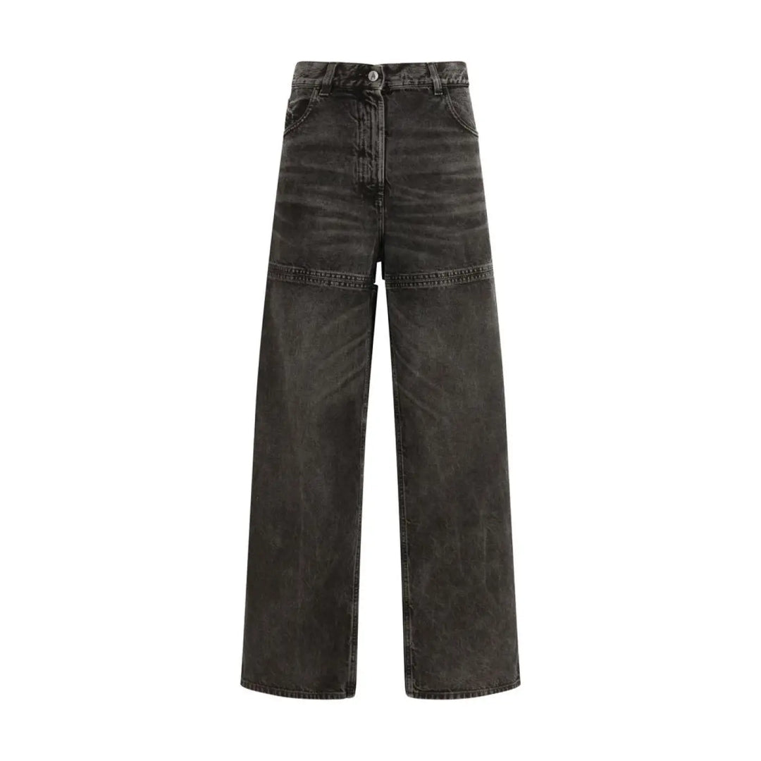 The Attico Black Cotton High-Waisted Jean