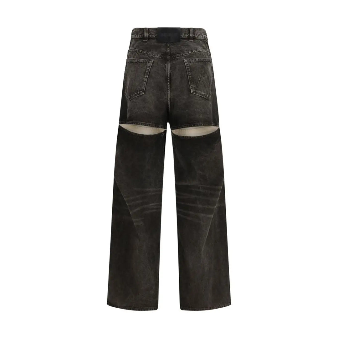 The Attico Black Cotton High-Waisted Jean