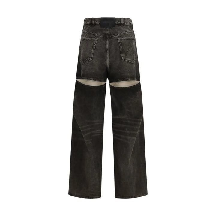 The Attico Black Cotton High-Waisted Jean