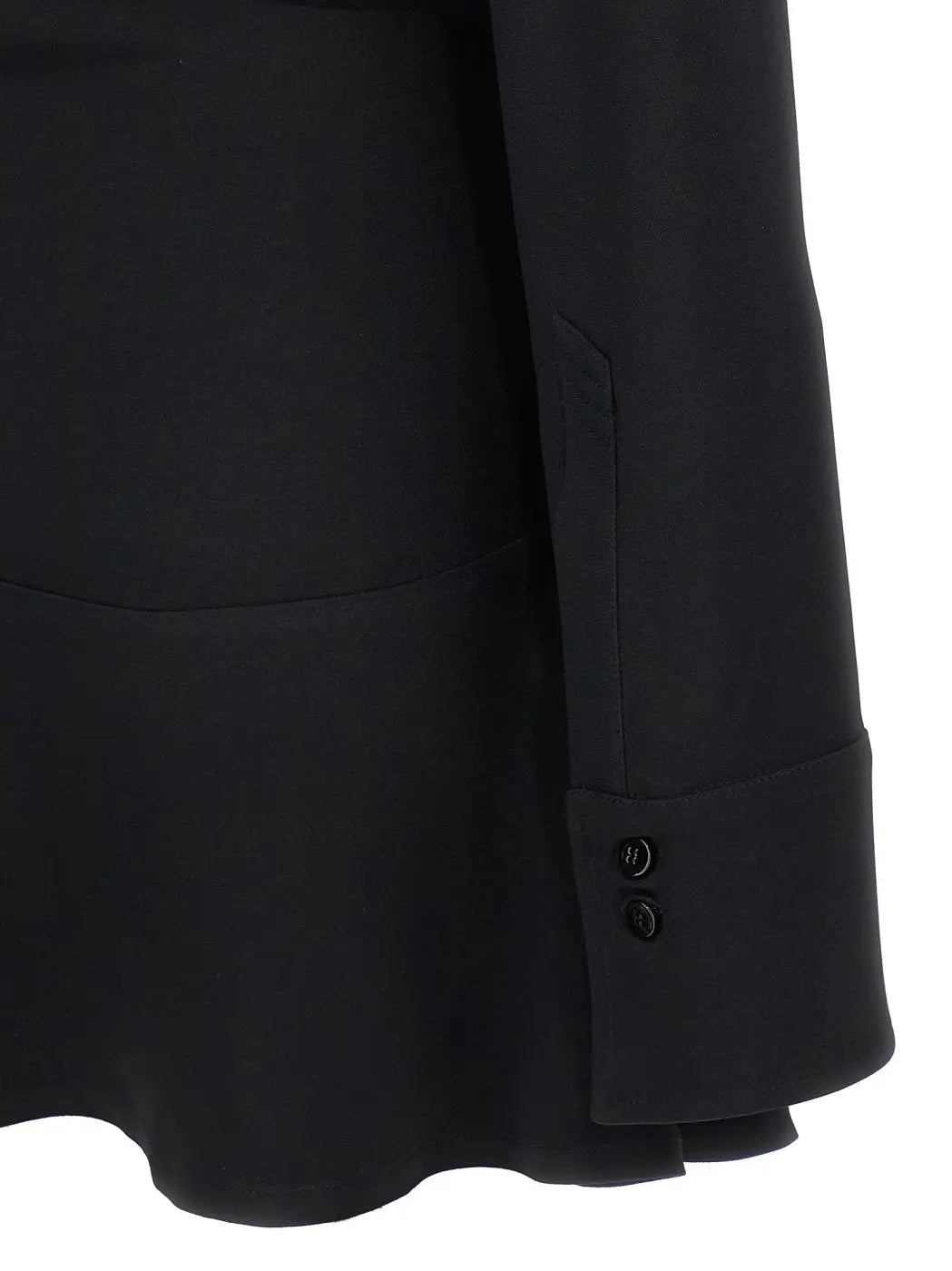 The Attico Black Marabou Short Dress