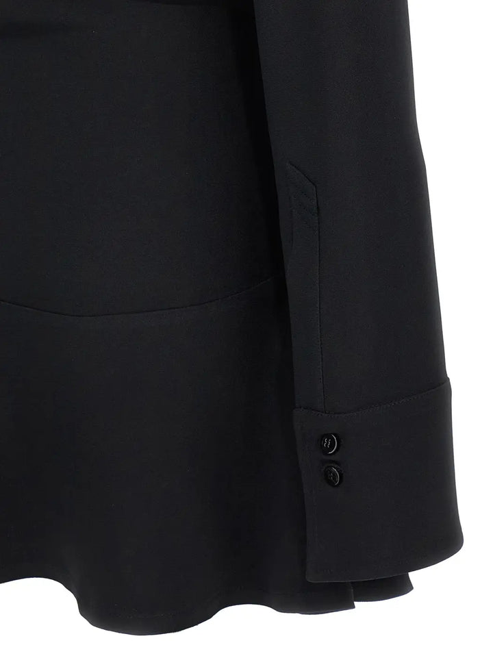 The Attico Black Marabou Short Dress