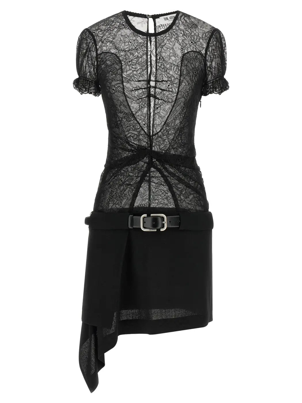 The Attico Black Polyamide Short Dress