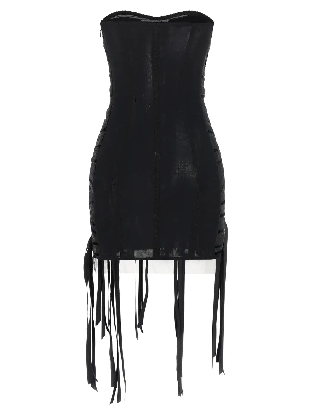 The Attico Black Polyamide Short Dress