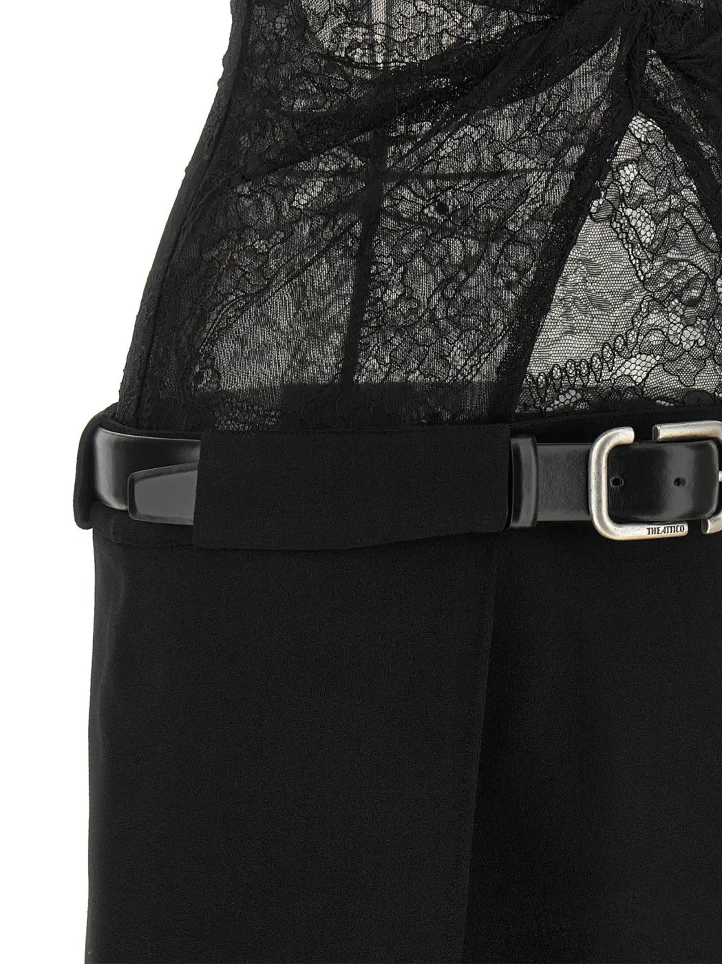 The Attico Black Polyamide Short Dress
