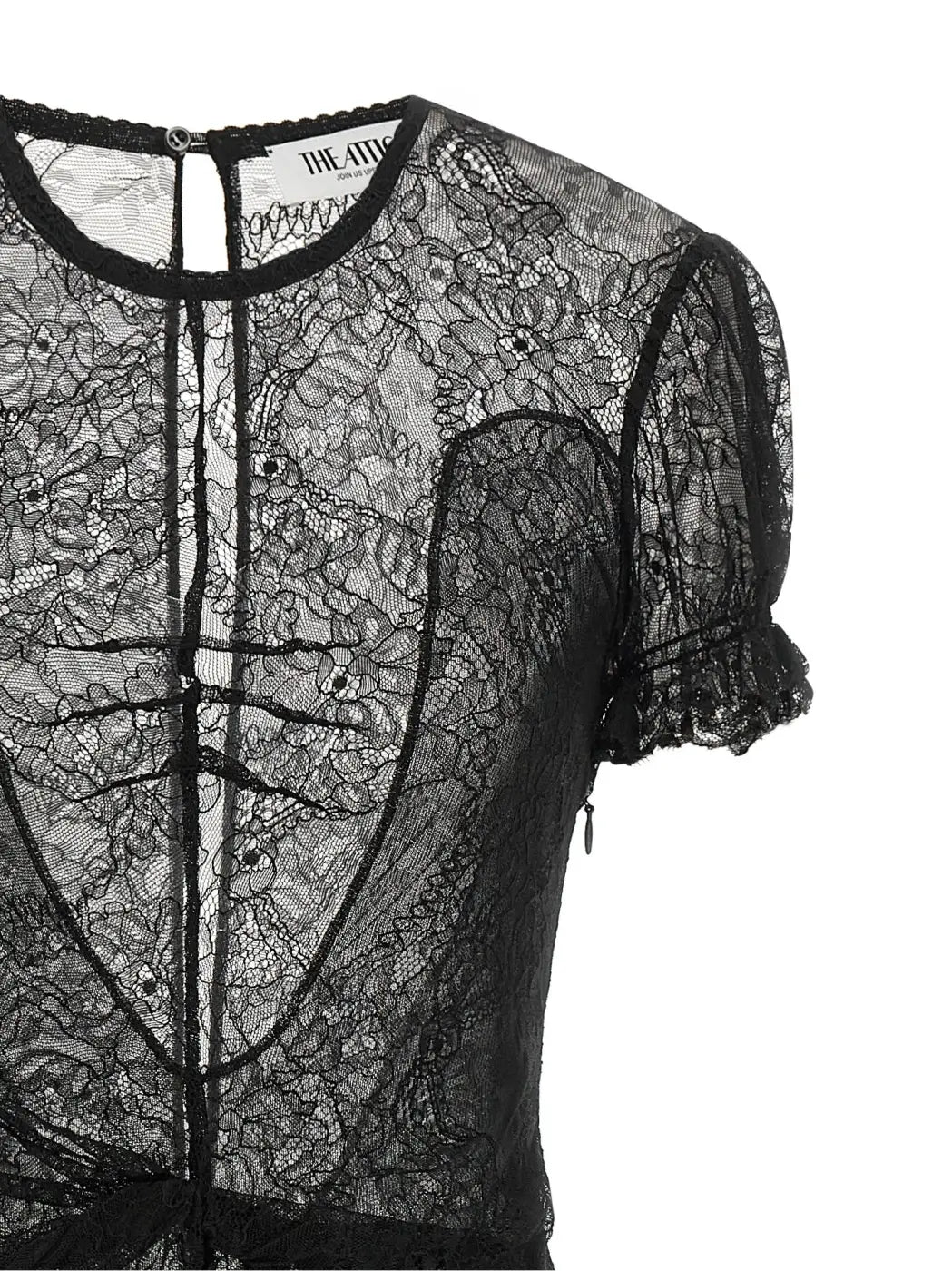 The Attico Black Polyamide Short Dress