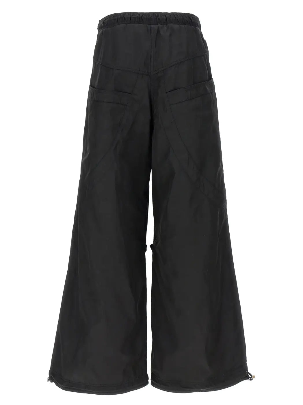 The Attico Black Polyester Casual Pants