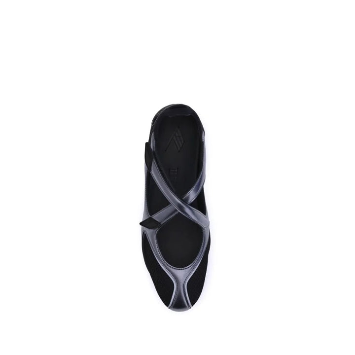 The Attico Black Polyethylene Ballet Flats