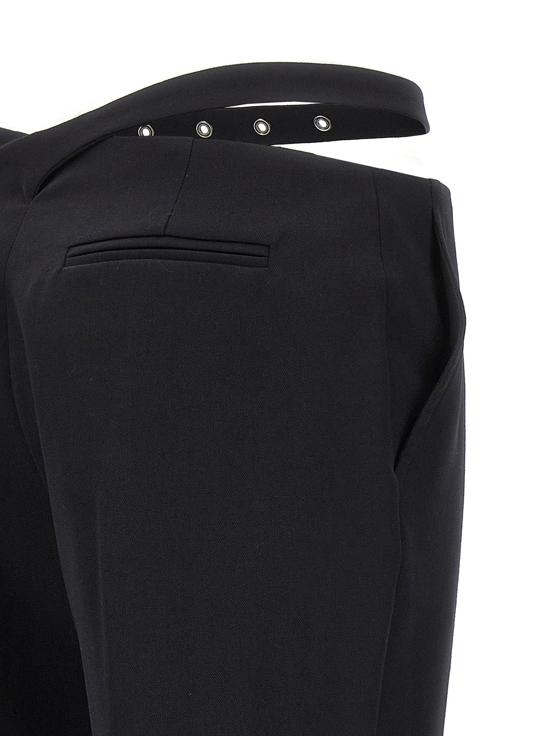 The Attico Black Virgin Wool Dress Pants