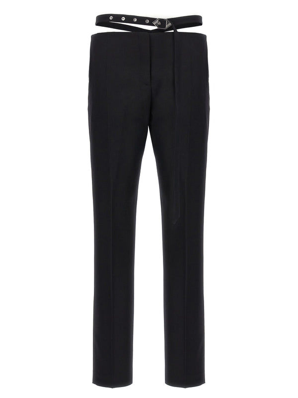 The Attico Black Virgin Wool Dress Pants