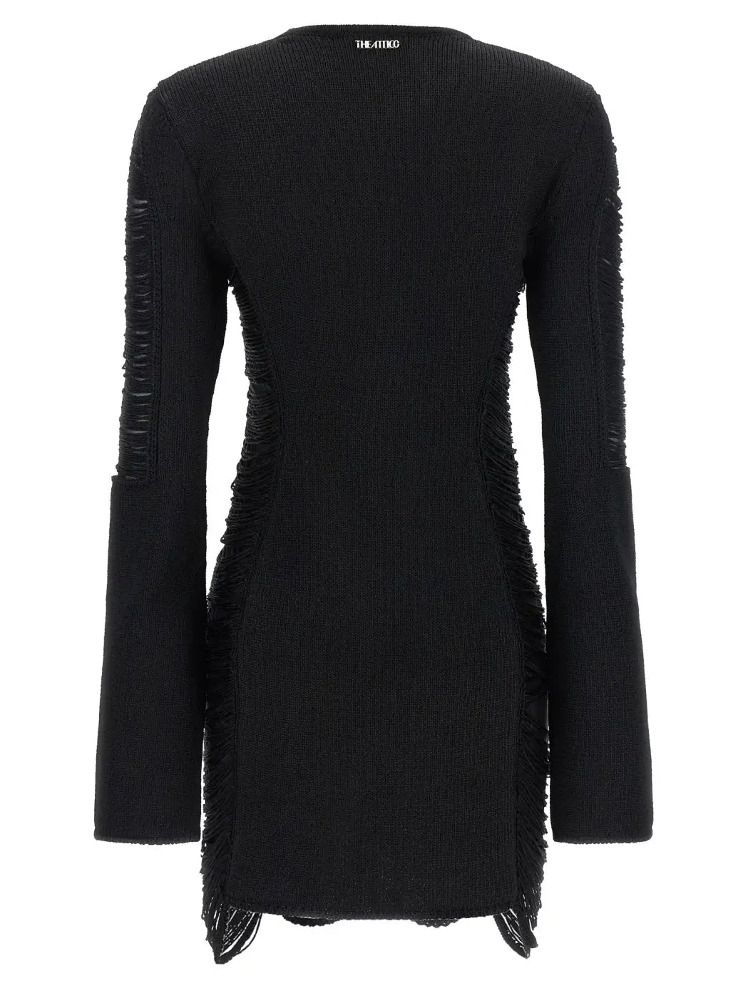 The Attico Black Viscose Short Dress