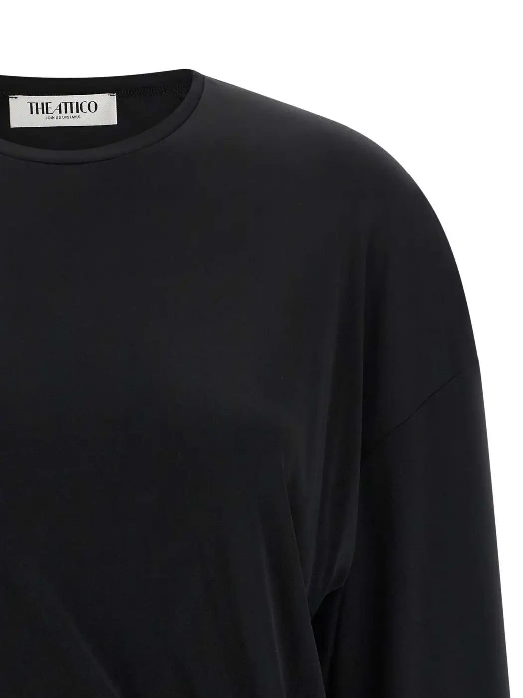 The Attico Black Viscose Short Dress