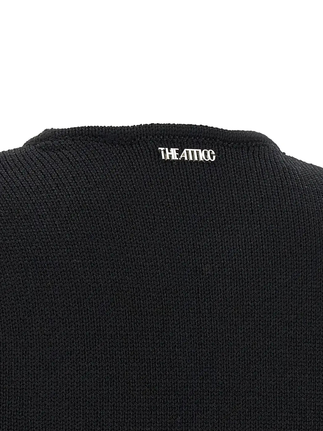 The Attico Black Viscose Short Dress