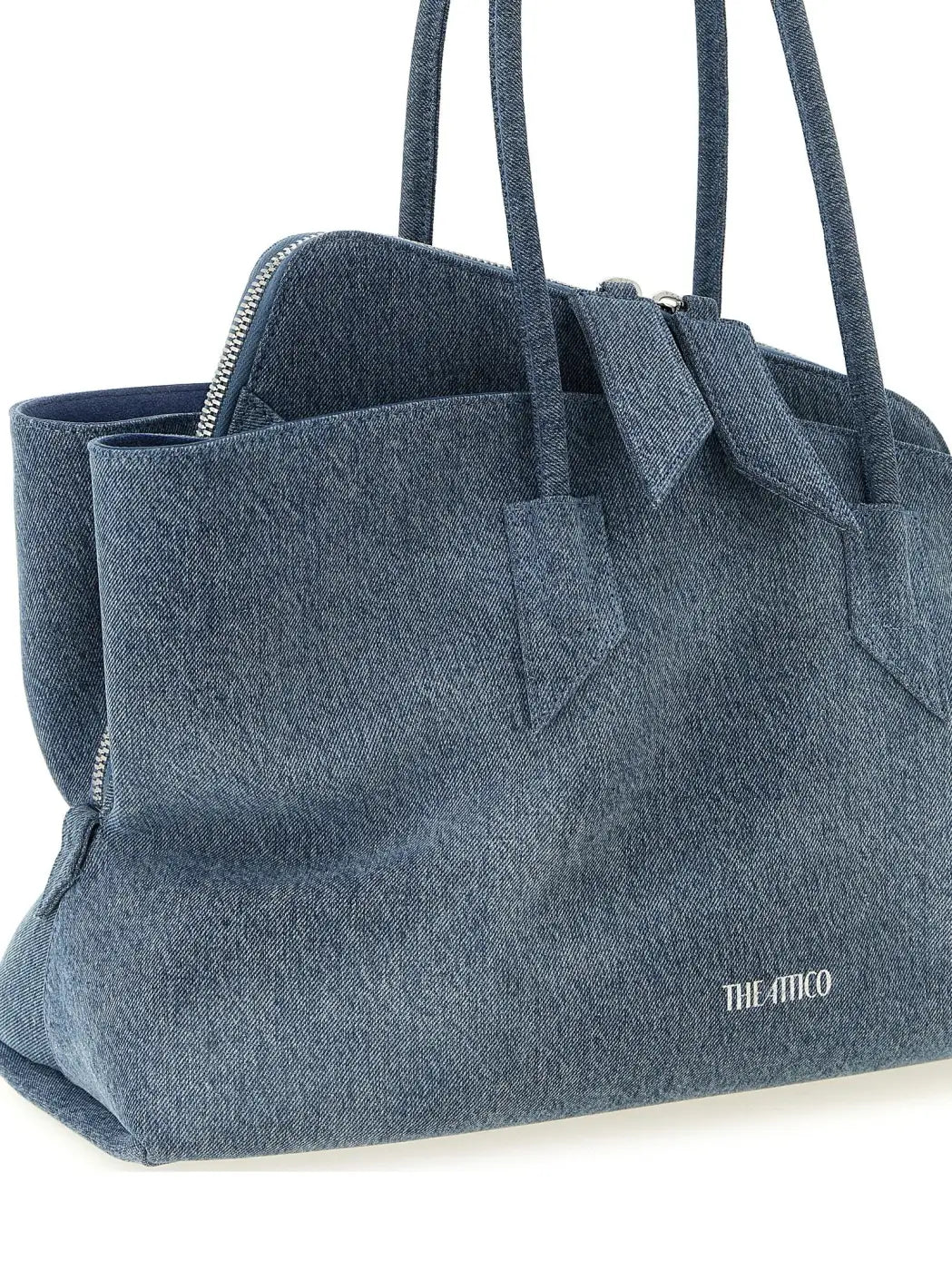 The Attico Blue Cotton Shoulder Bag