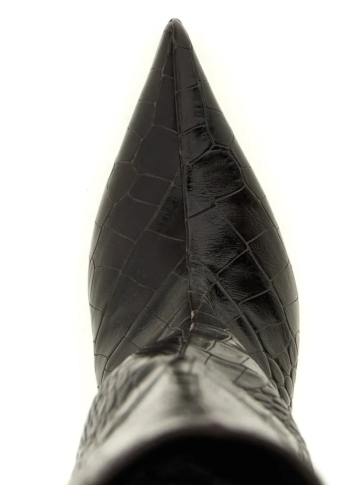 The Attico Brown Bovine Leather Over Knee