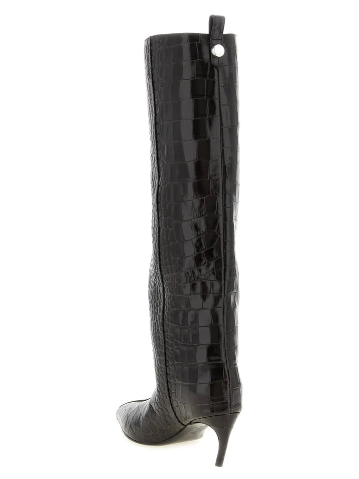 The Attico Brown Bovine Leather Over Knee
