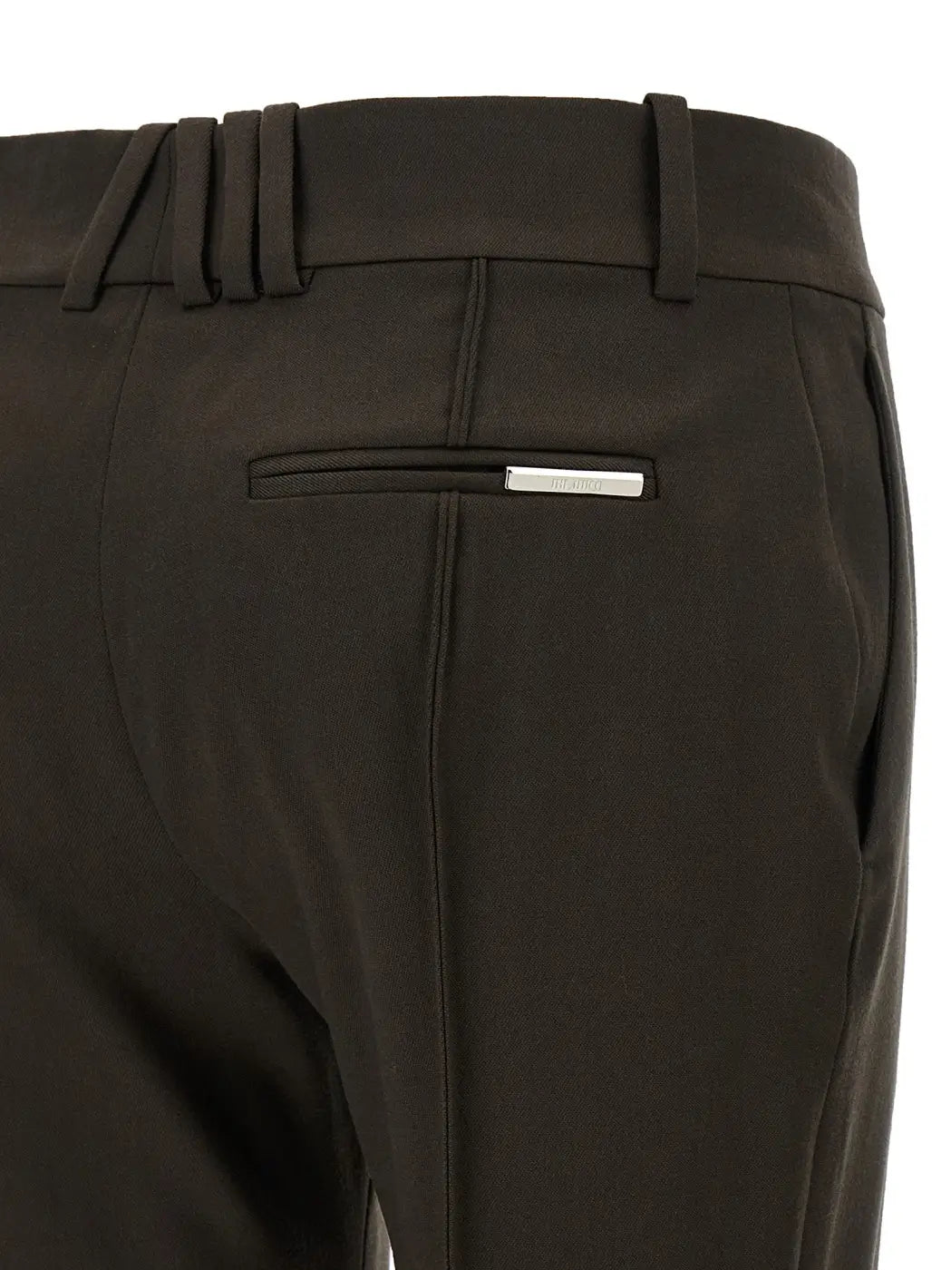 The Attico Brown Virgin Wool Flared Pants