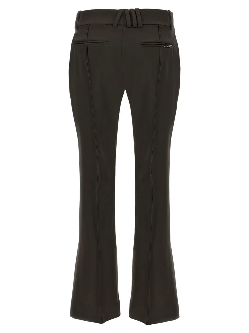 The Attico Brown Virgin Wool Flared Pants