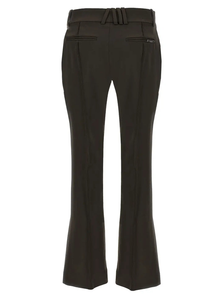 The Attico Brown Virgin Wool Flared Pants