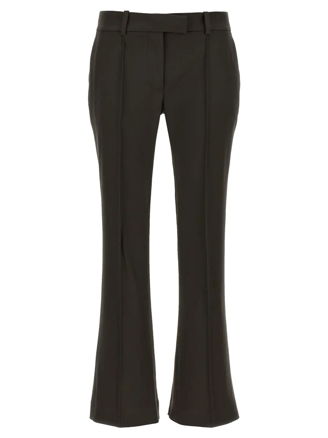 The Attico Brown Virgin Wool Flared Pants