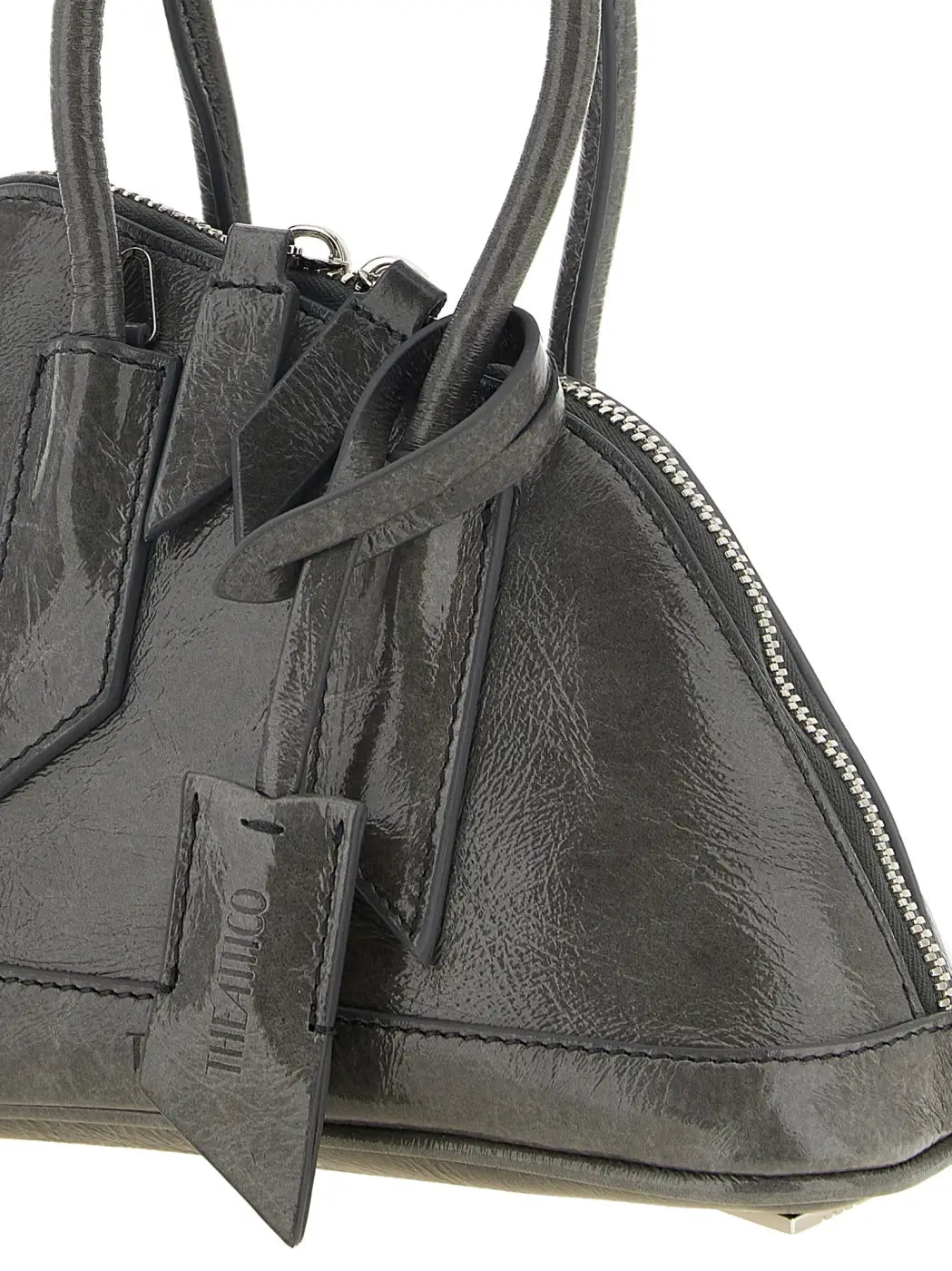 The Attico Gray Calfskin Handbag