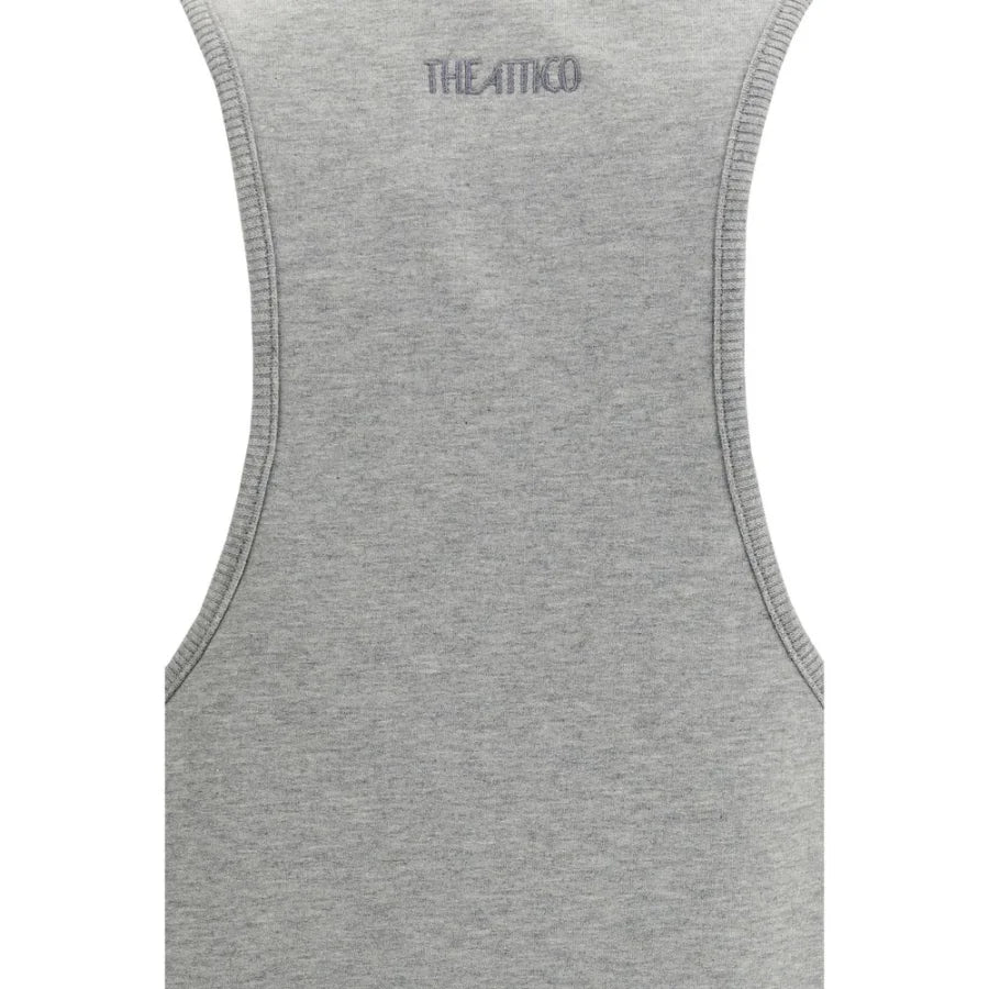 The Attico Gray Cotton Casual Dress