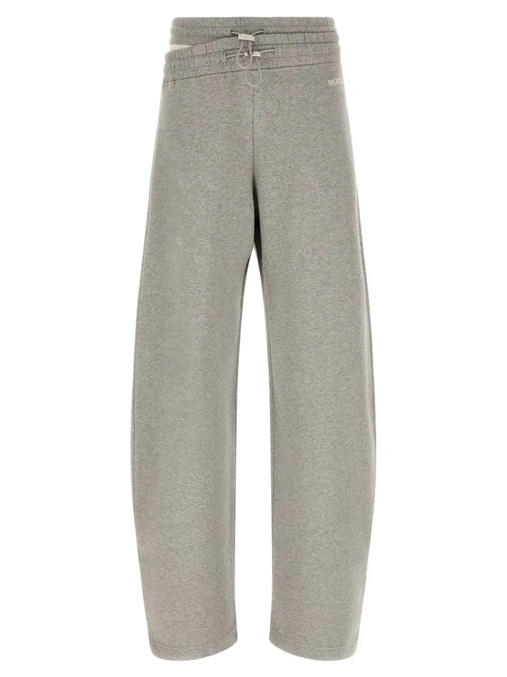 The Attico Gray Cotton Casual Pants