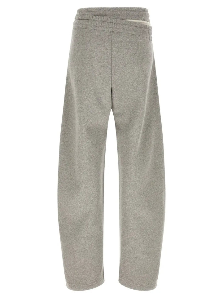 The Attico Gray Cotton Casual Pants