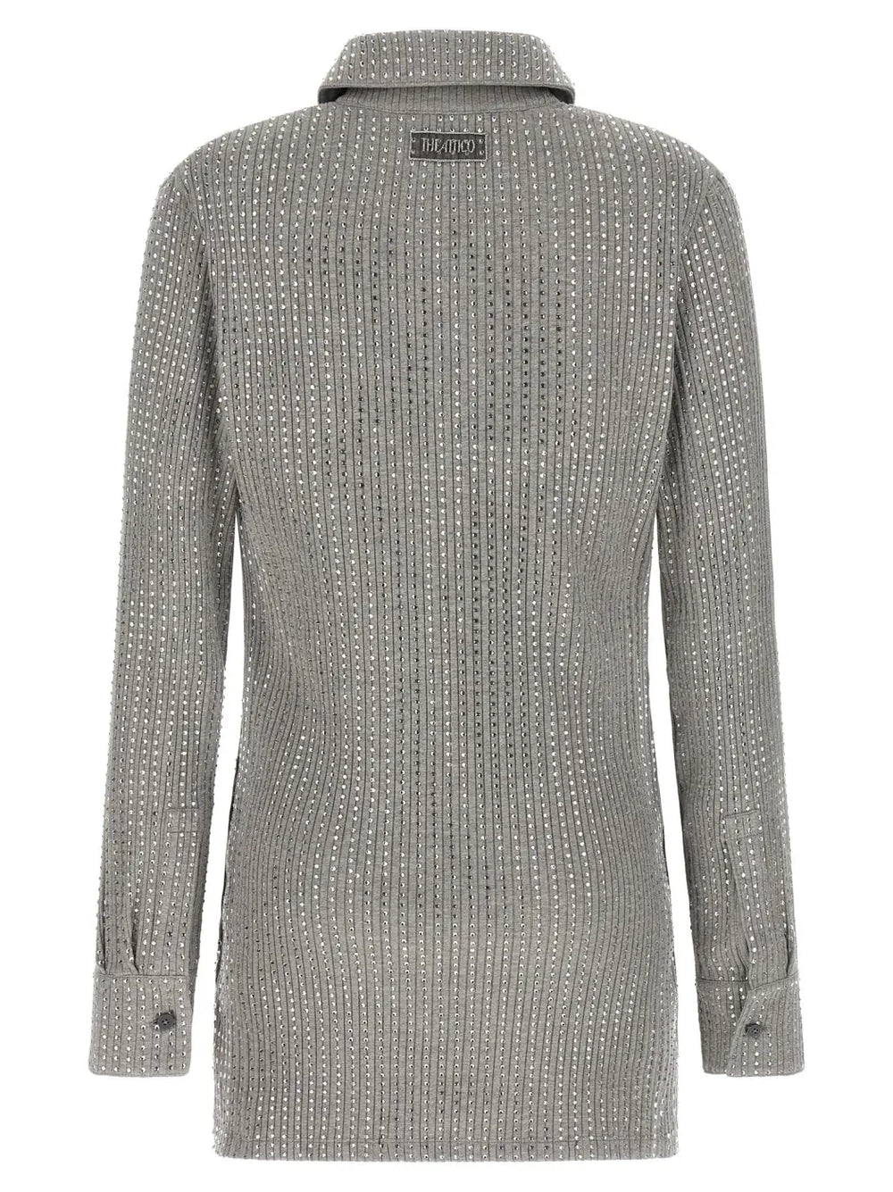The Attico Gray Cotton Short Dress