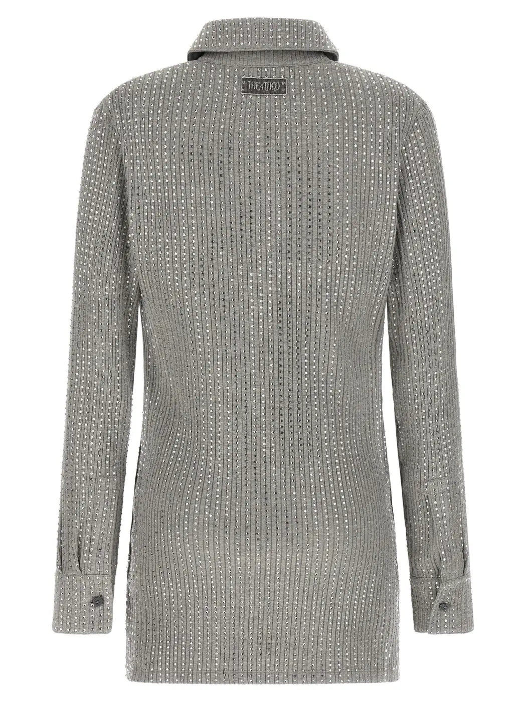 The Attico Gray Cotton Short Dress